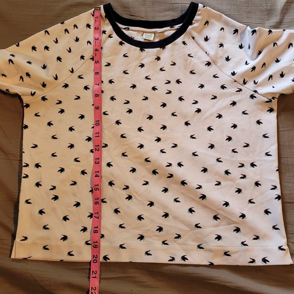 Small Twik Bird Patterned Blouse Crop Top - Picture 8 of 8